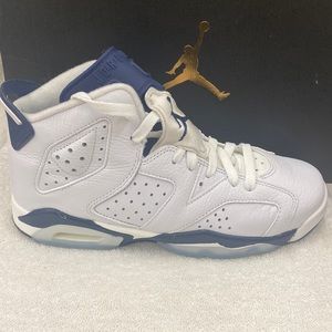Air Jordan 6 Retro (GS) White/Midnight Navy - Size 6Y
